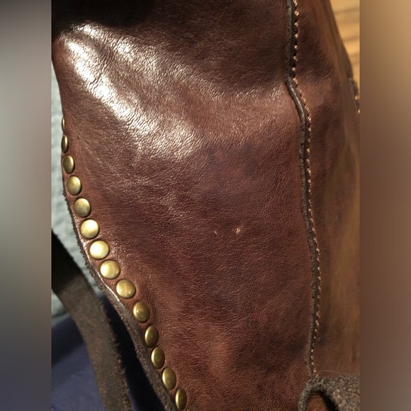 NWT Campomaggi backpack w/studs-dark brown - Picture 13 of 16